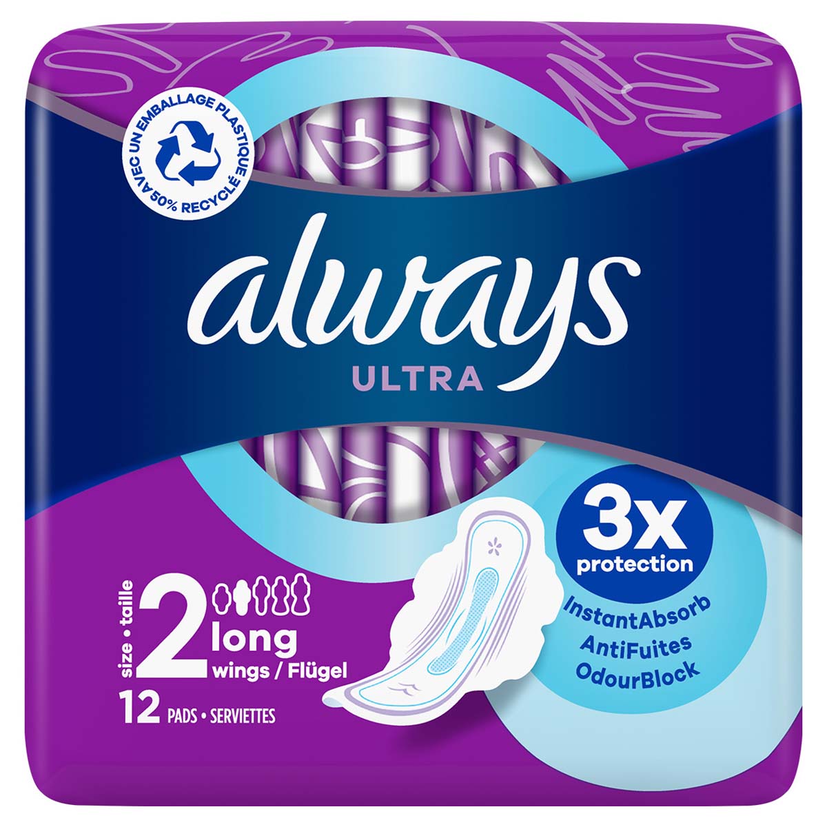 Always - Ultra 2 Long - 12 Pads - Continental Food Store