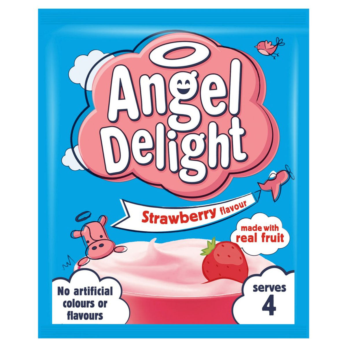 Angel Delight - Strawberry Flavour Instant Dessert - 59g by Angel Delight.