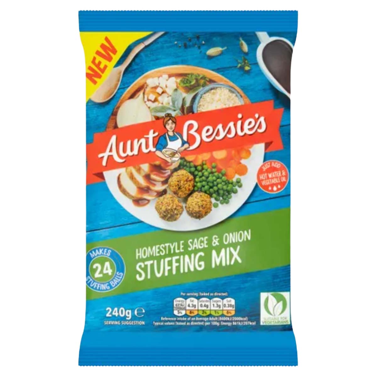 Aunt Bessie's - Homestyle Sage & Onion Stuffing Mix - 240g - Continental Food Store