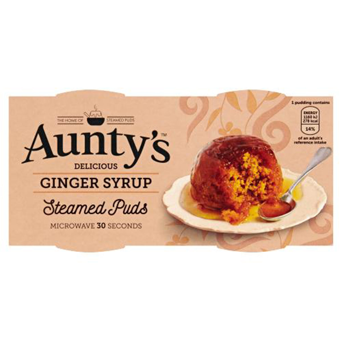 Auntys - Ginger Syrup Puddings - 2x95g - Continental Food Store