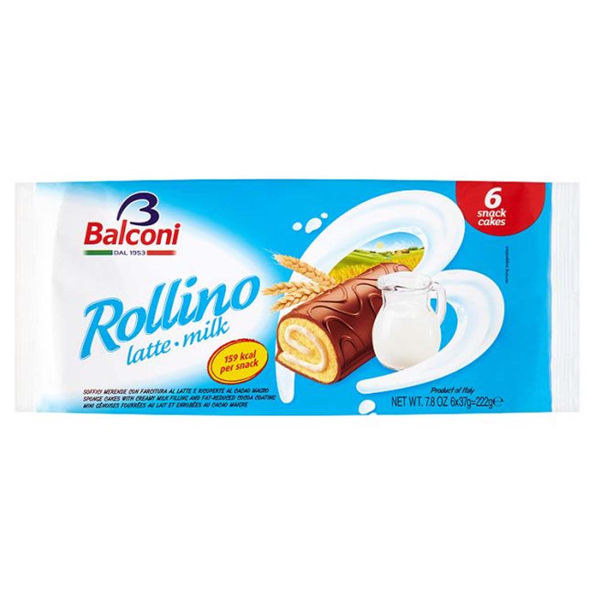 Balconi - Pastry Roll Rollino Milk - 222g - Continental Food Store