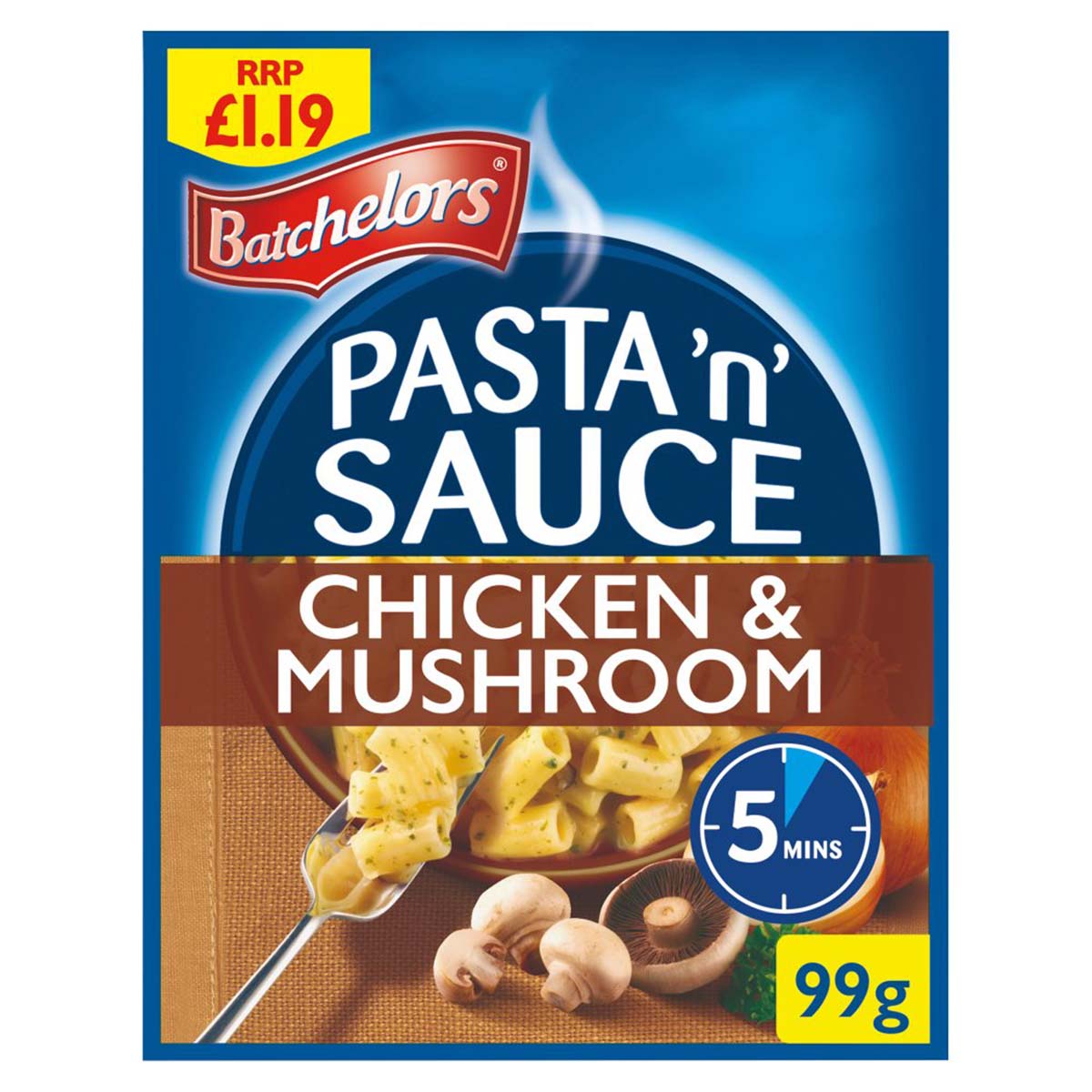 Batchelors - Pasta 'n' Sauce Chicken & Mushroom Flavour Pasta Sachet - 99g - Continental Food Store