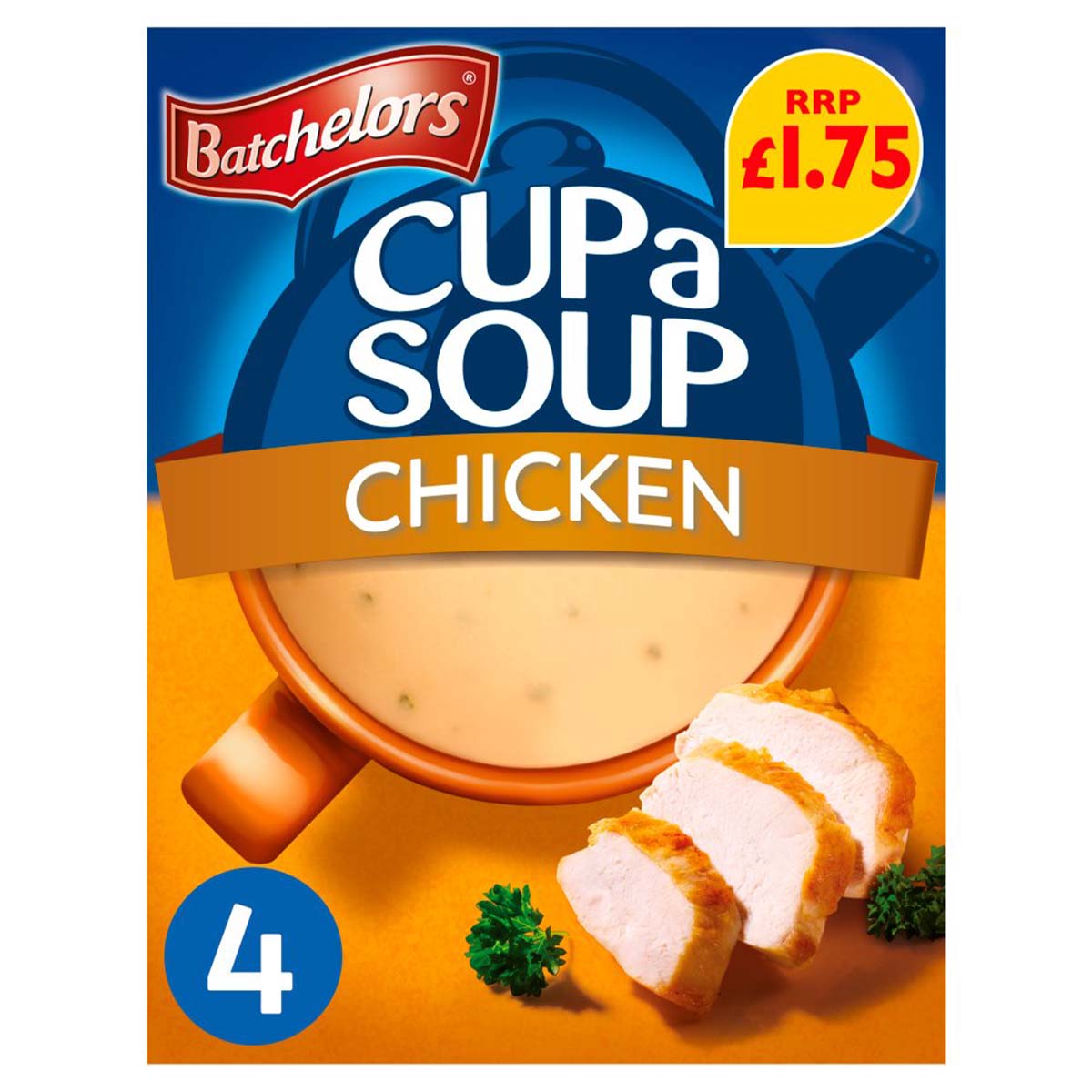Batchelors - Cup a Soup Chicken 4 Instant Soup Sachets - 4 x 81g - Continental Food Store