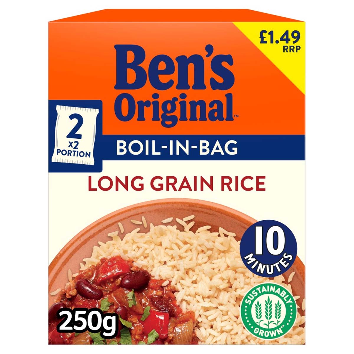 Bens Original - Boil In Bag Long Grain Rice - 2x125g - Continental Food Store