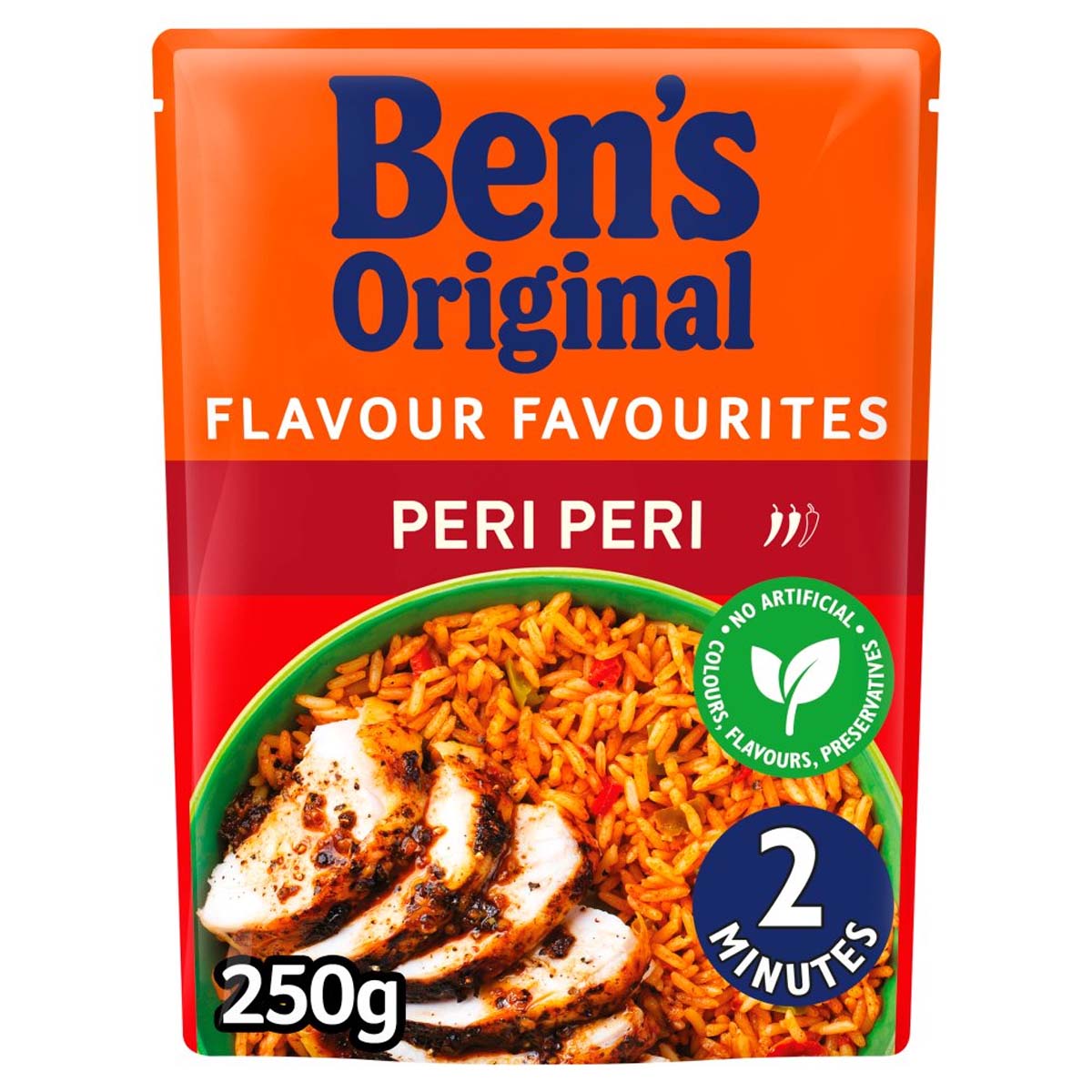 Bens Original - Peri Peri Microwave Rice - 250g - Continental Food Store Bens Original - Peri Peri Microwave Rice - 250g - Continental Food Store