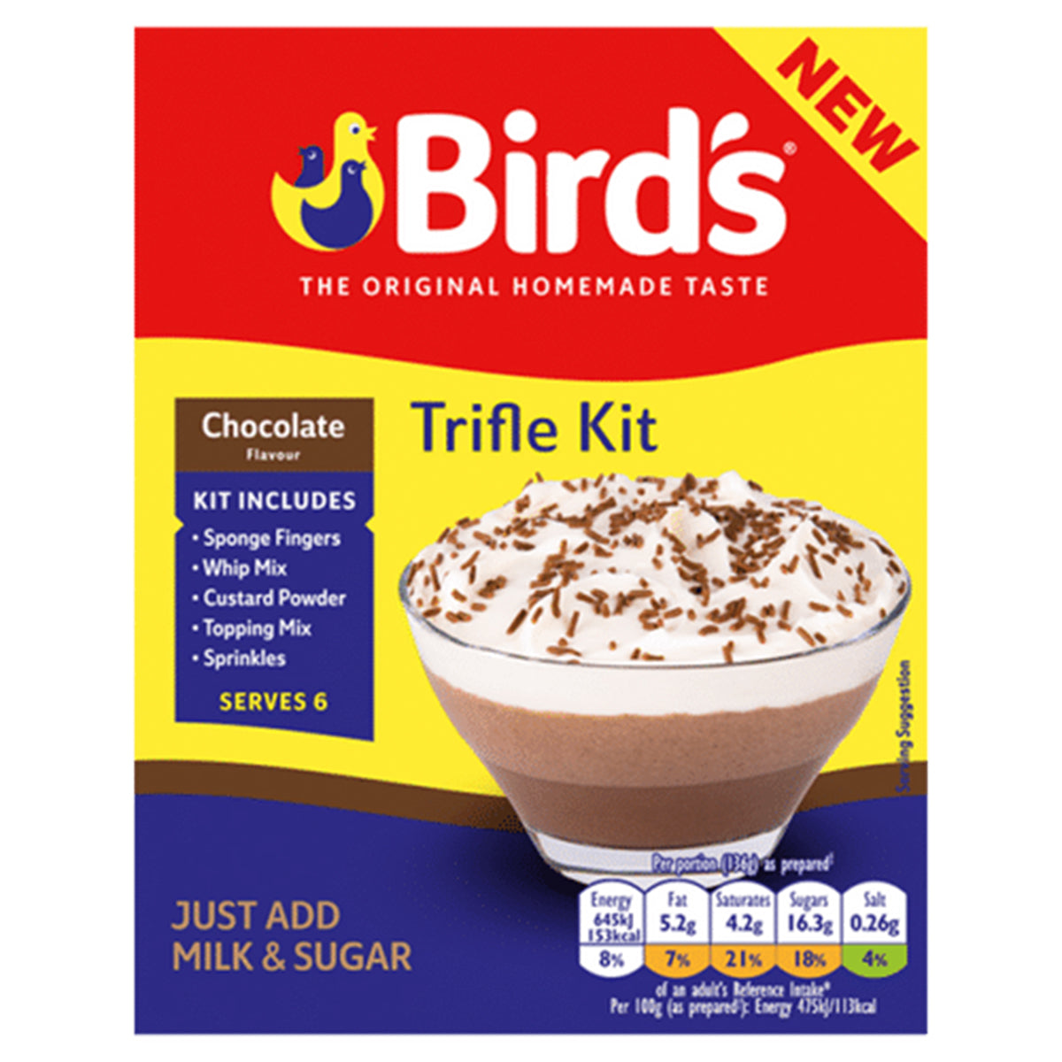 Birds - Trifle Kit Chocolate Flavour - 122g - Continental Food Store