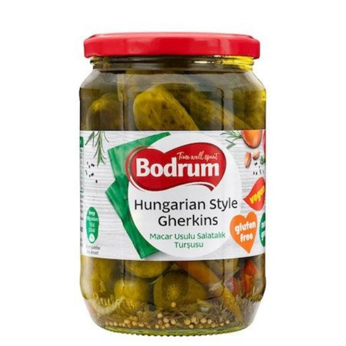 Bodrum - Hungarian Style Gherkins - 680g - Continental Food Store Bodrum - Hungarian Style Gherkins - 680g - Continental Food Store