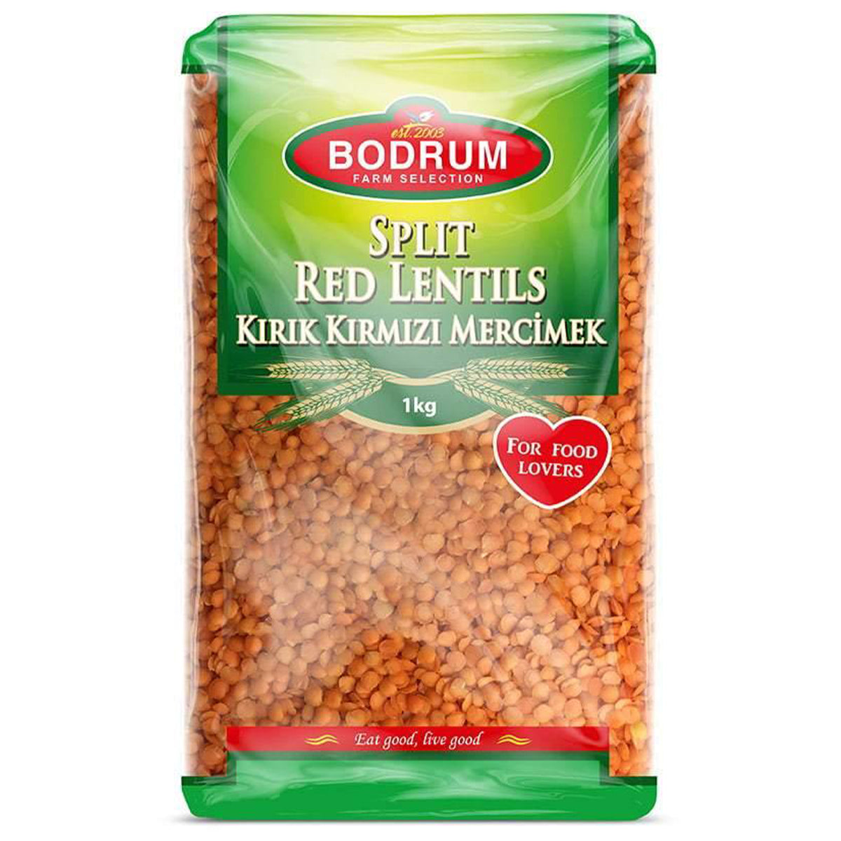 Split Bodrum red lentils in a bag. Split Bodrum red lentils in a bag.