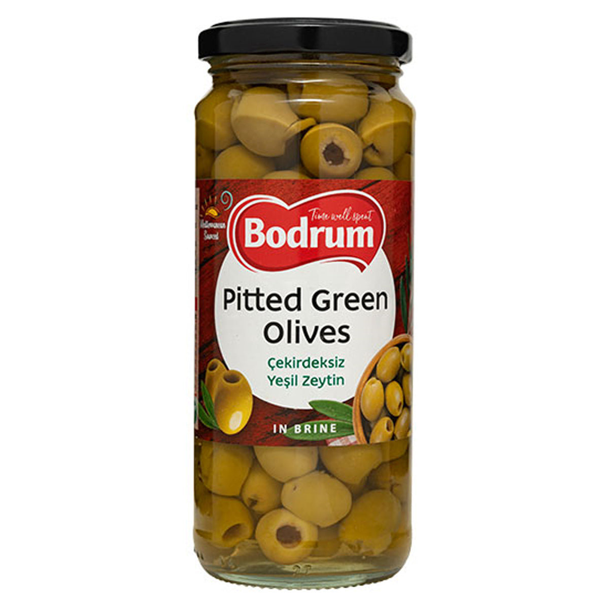 Bodrum - Pitted Green Olives - 340g - Continental Food Store
