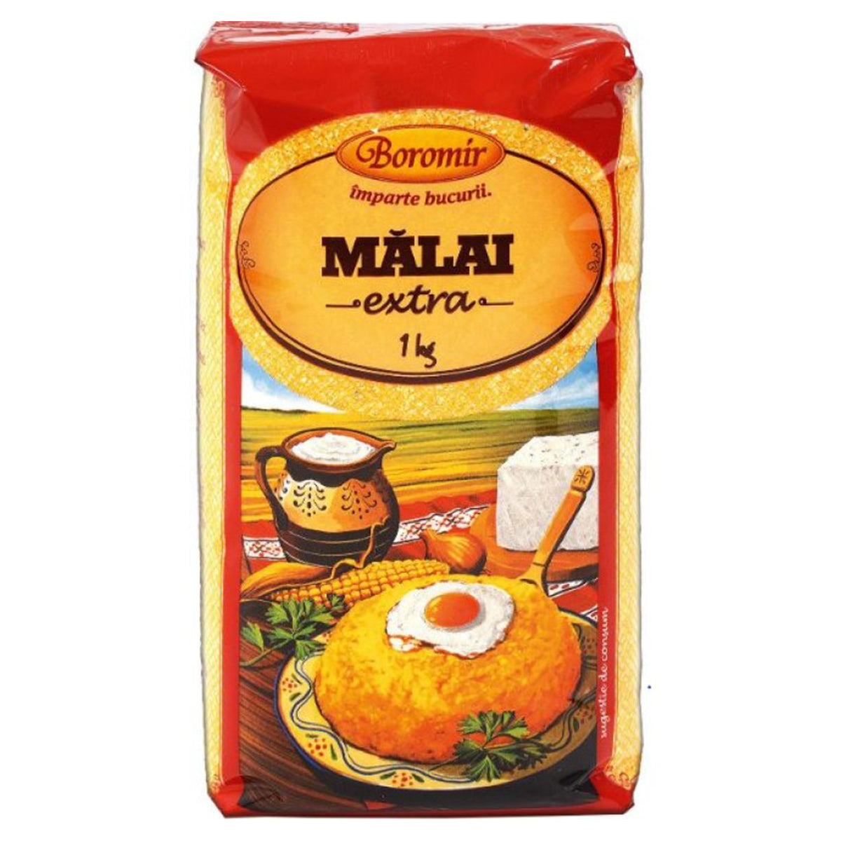 A bag of Boromir - Malai Extra Corn Flour - 1kg on a white background.