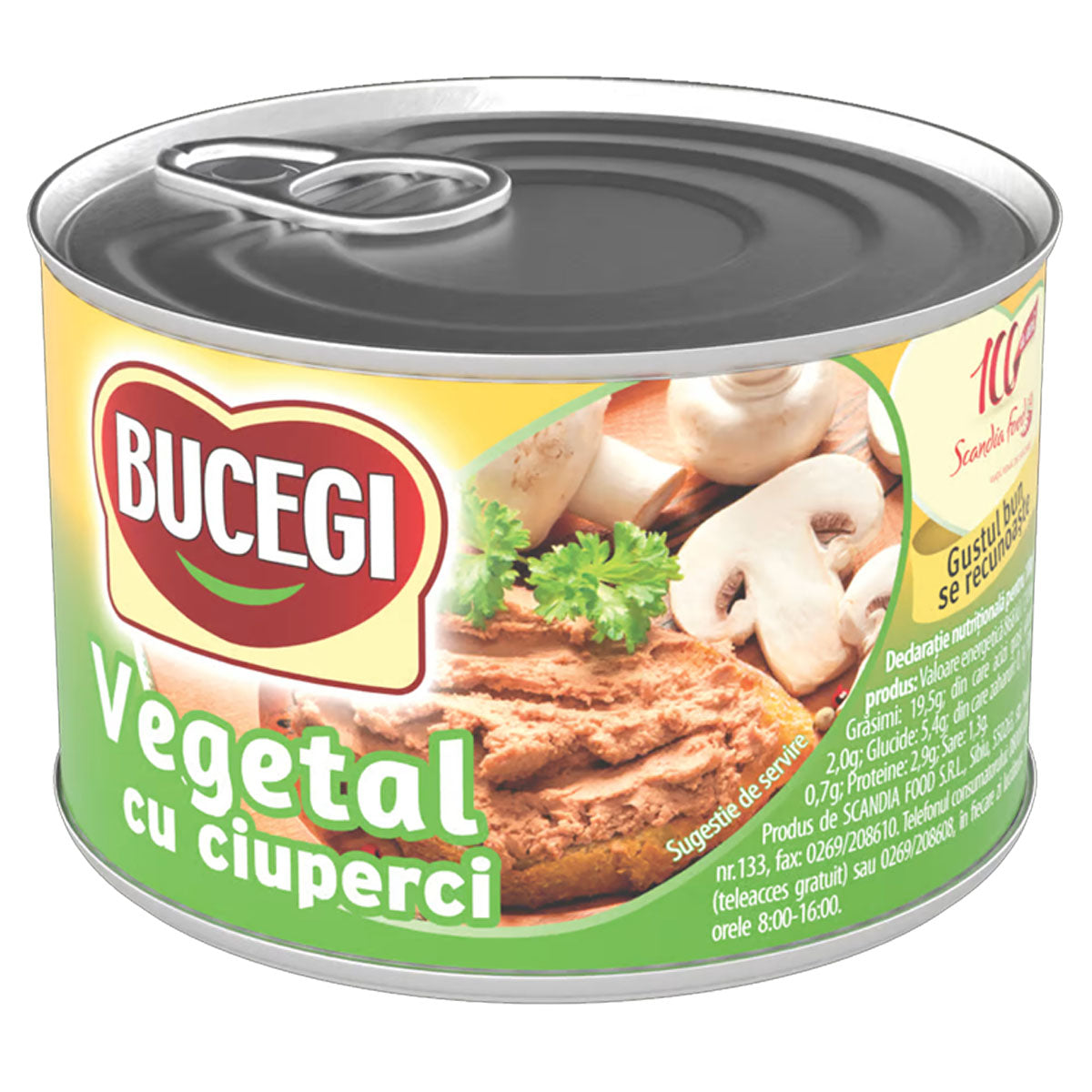 Bucegi - Vegetable Pate with Mushroom (Vegetal Ciuperci) - 200g - Continental Food Store