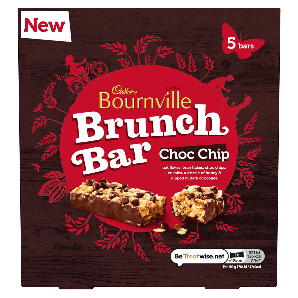 Cadbury - Bournville Brunch Bars - 5 Pack - Continental Food Store Cadbury - Bournville Brunch Bars - 5 Pack - Continental Food Store