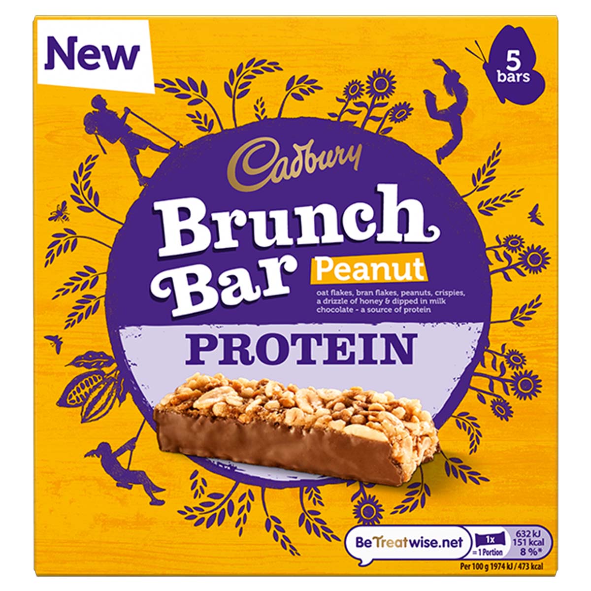 Cadbury - Brunch Bar Peanut - 5 Pack - Continental Food Store