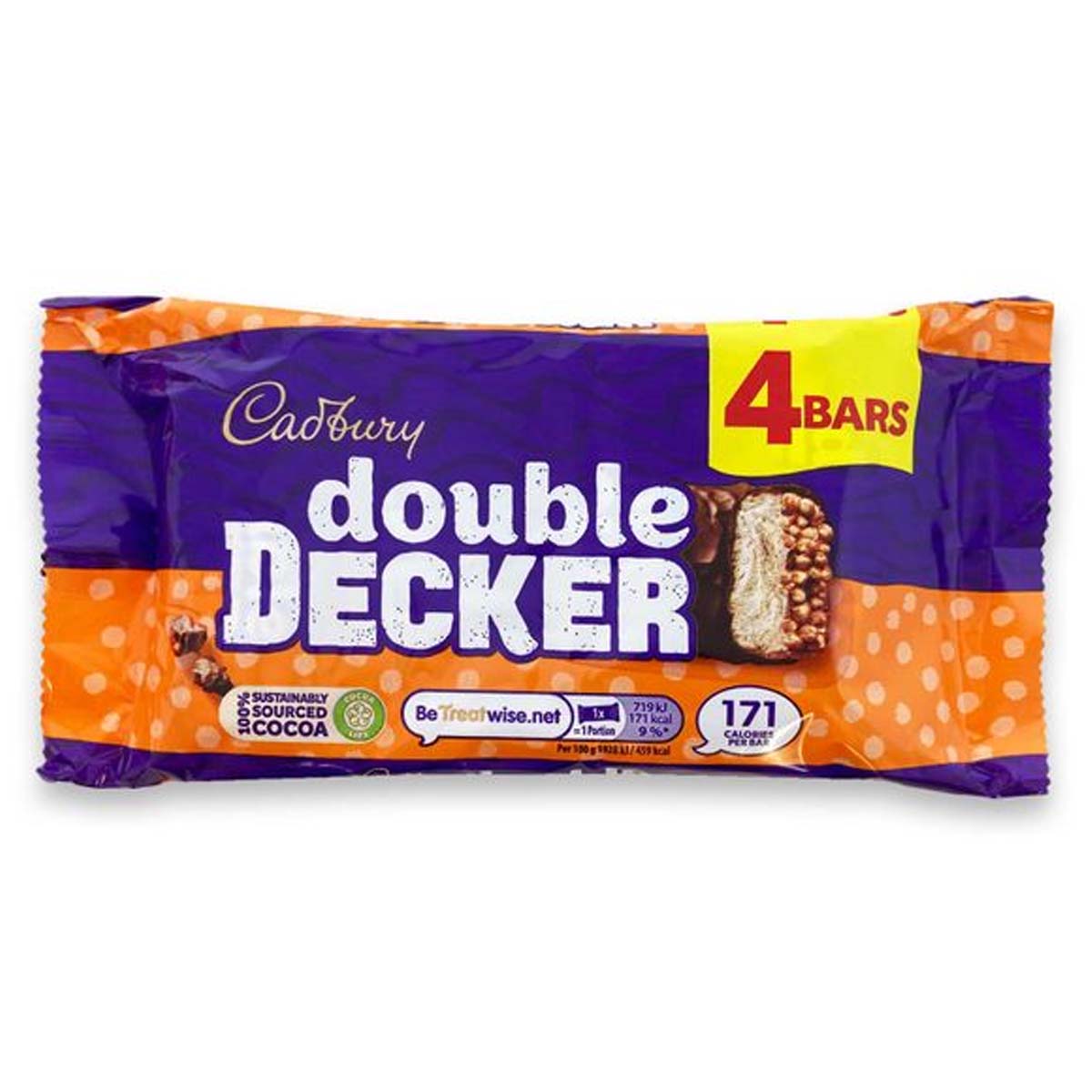 Cadbury - Double Decker Chocolate Bar - 4 Pack 4x37.3g - Continental Food Store