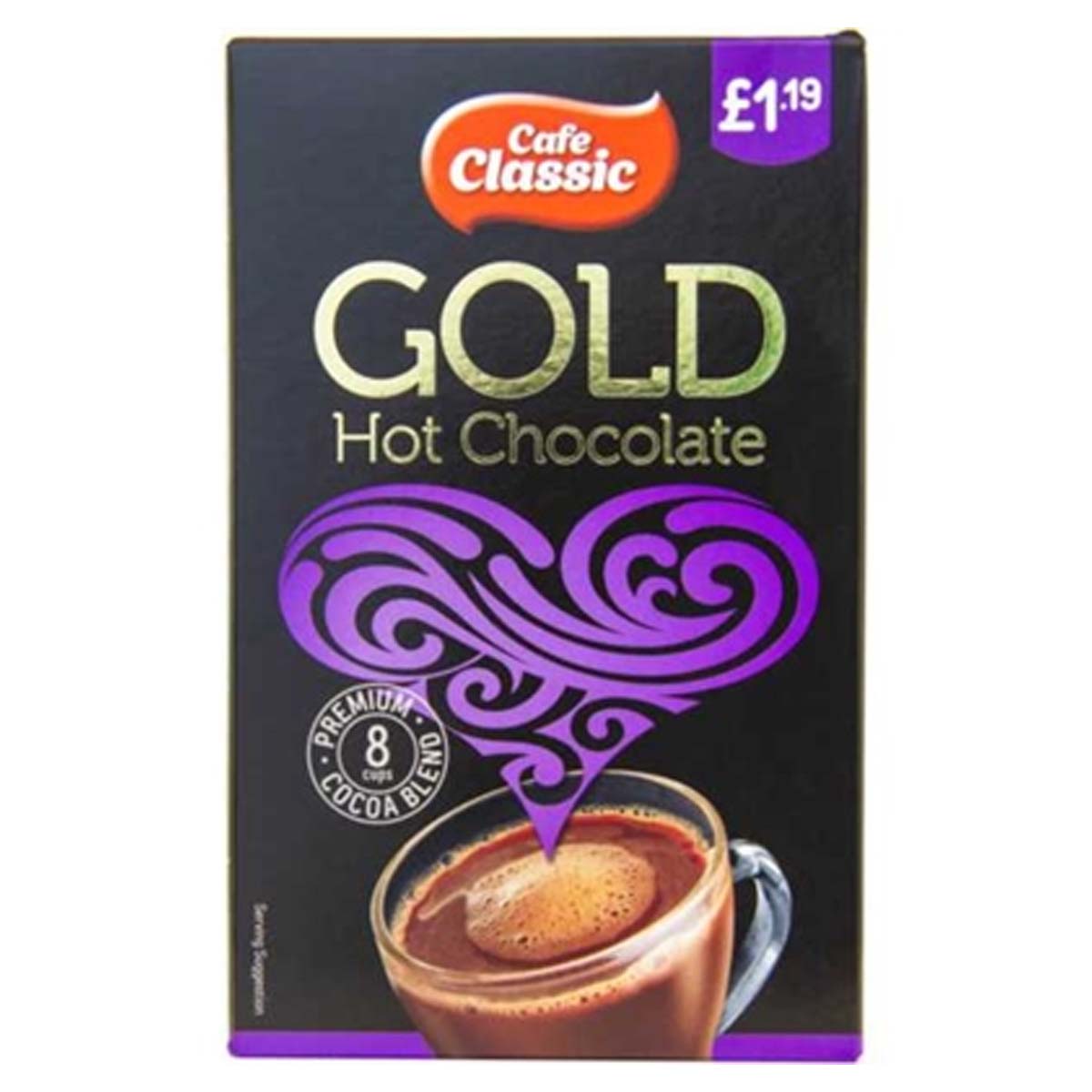 Cafe Classic - Gold Hot Chocolate - 8 x 25g (200g) - Continental Food Store