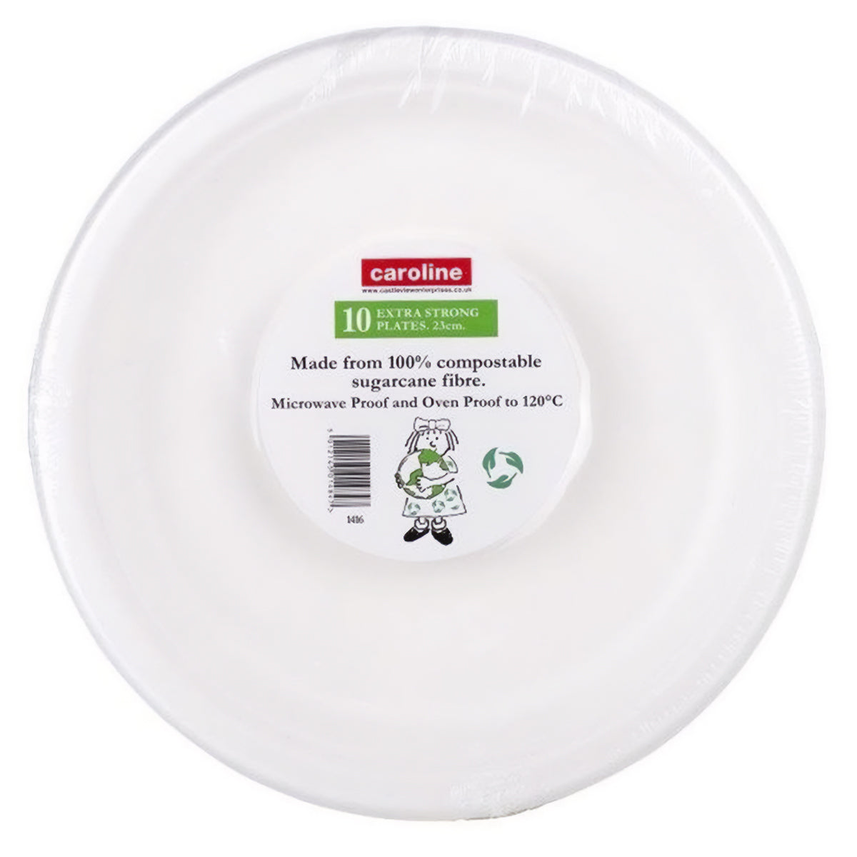 Caroline - Extra Strong Paper Plates 23cm - 10 Pack - Continental Food Store