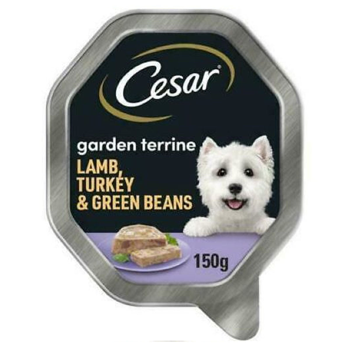 Cesar - Garden Terrine Dog Food Tray Lamb, Turkey & Green Beans in Loaf - 150g - Continental Food Store