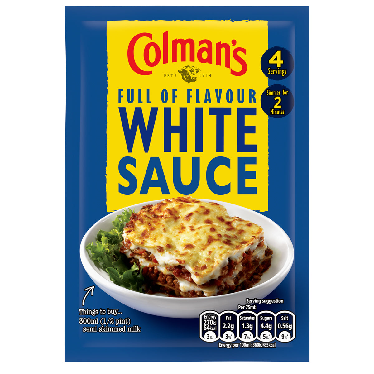 Colmans - White Sauce - 40g is full of flavor.