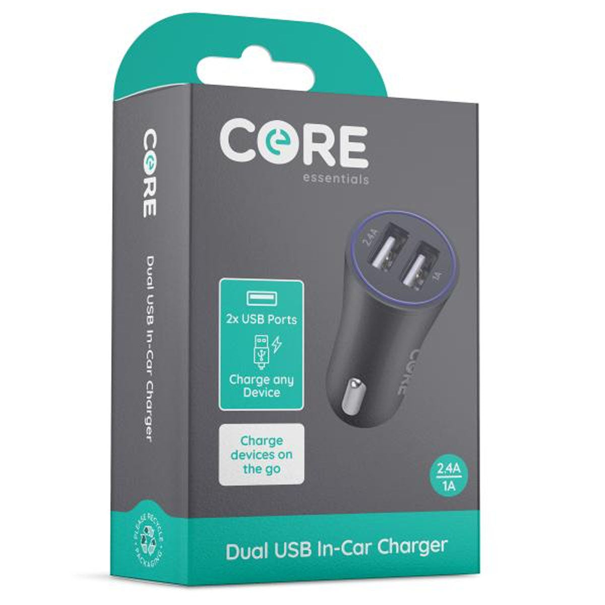 Core - Dual USB Car Charger - Continental Food Store