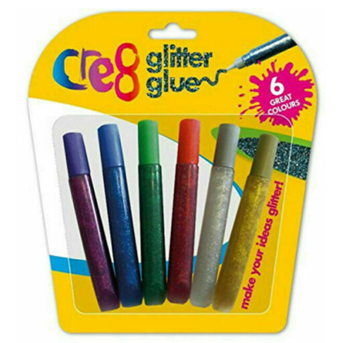 Cre8 - Glitter Glue Pens - x6 - Continental Food Store