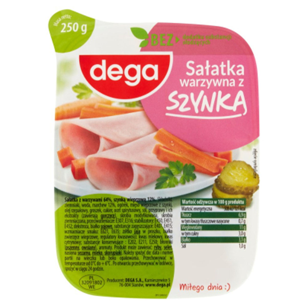 Dega - Vegetable Salad with Ham - 250g - Continental Food Store