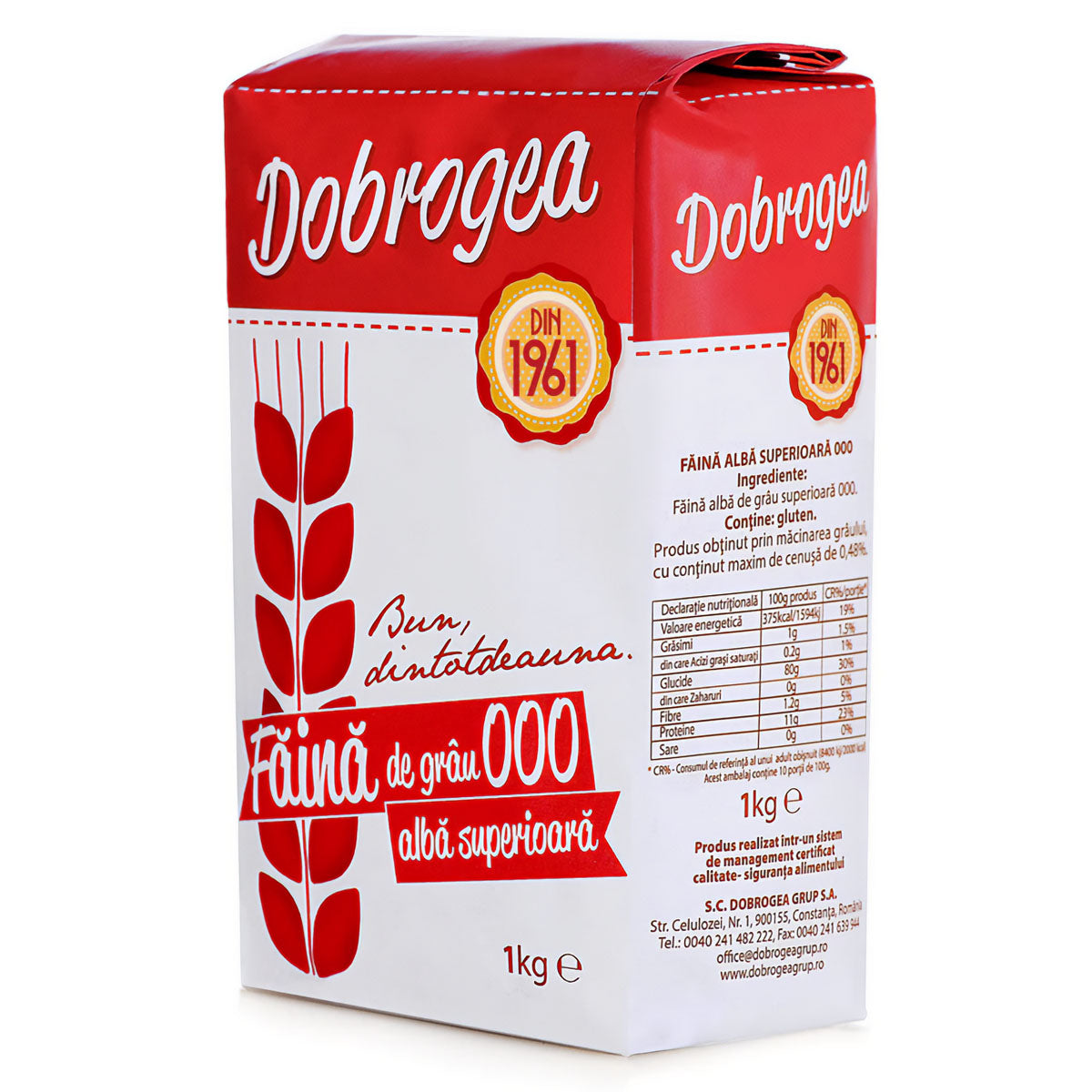 Dobrogea - Faina Alba Flour - 1Kg - Continental Food Store