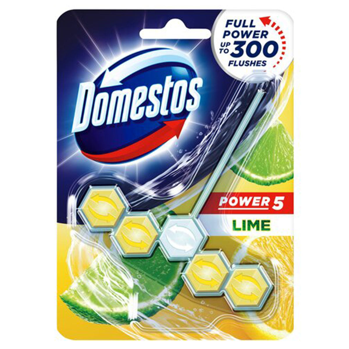 Domestos - Power 5 Rim Block Lime - 55g - Continental Food Store Domestos - Power 5 Rim Block Lime - 55g - Continental Food Store