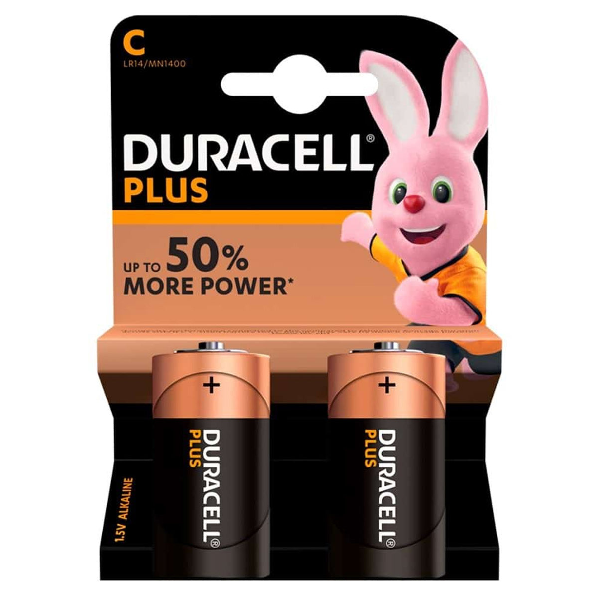 Duracell - Plus Power C Batteries - 2 Pack - Continental Food Store