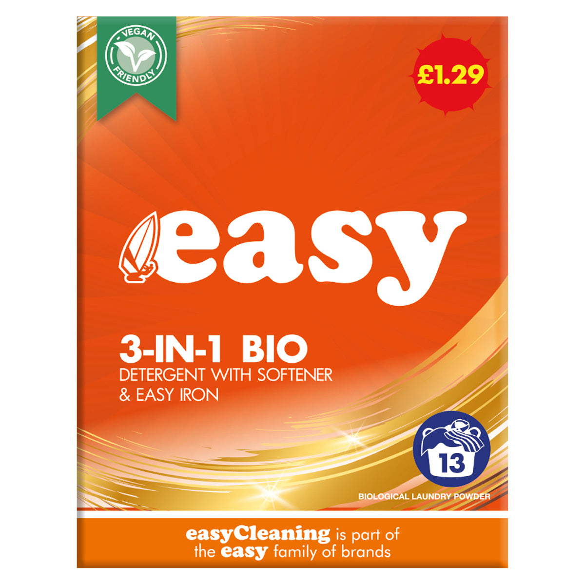 Easy - 3-In-1 Bio Washing Powder (13wash) - 884g detergent.