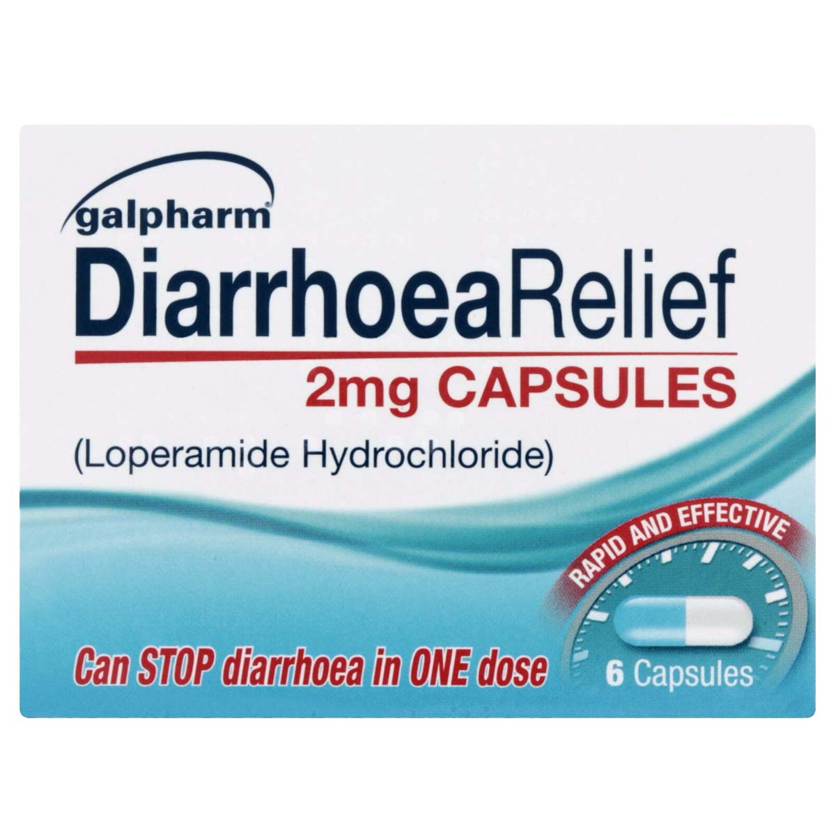 Galpharm - Diarrhoea Relief 2mg Capsules - 6 pcs - Continental Food Store