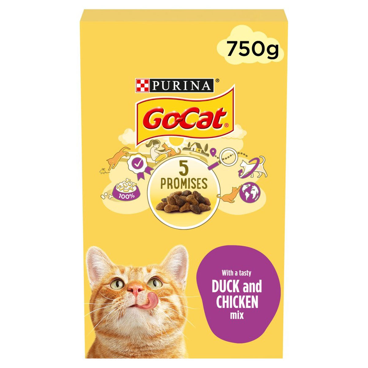 Go-Cat - with a Tasty Duck and Chicken Mix 1+ Years - 750g - Continental Food Store