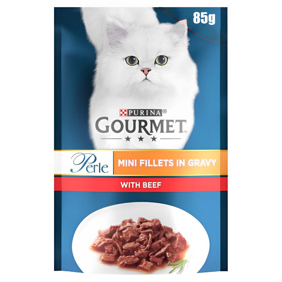 Gourmet - Perle Mini Fillets in Gravy with Beef Cat Food - 85g - Continental Food Store Gourmet - Perle Mini Fillets in Gravy with Beef Cat Food - 85g - Continental Food Store