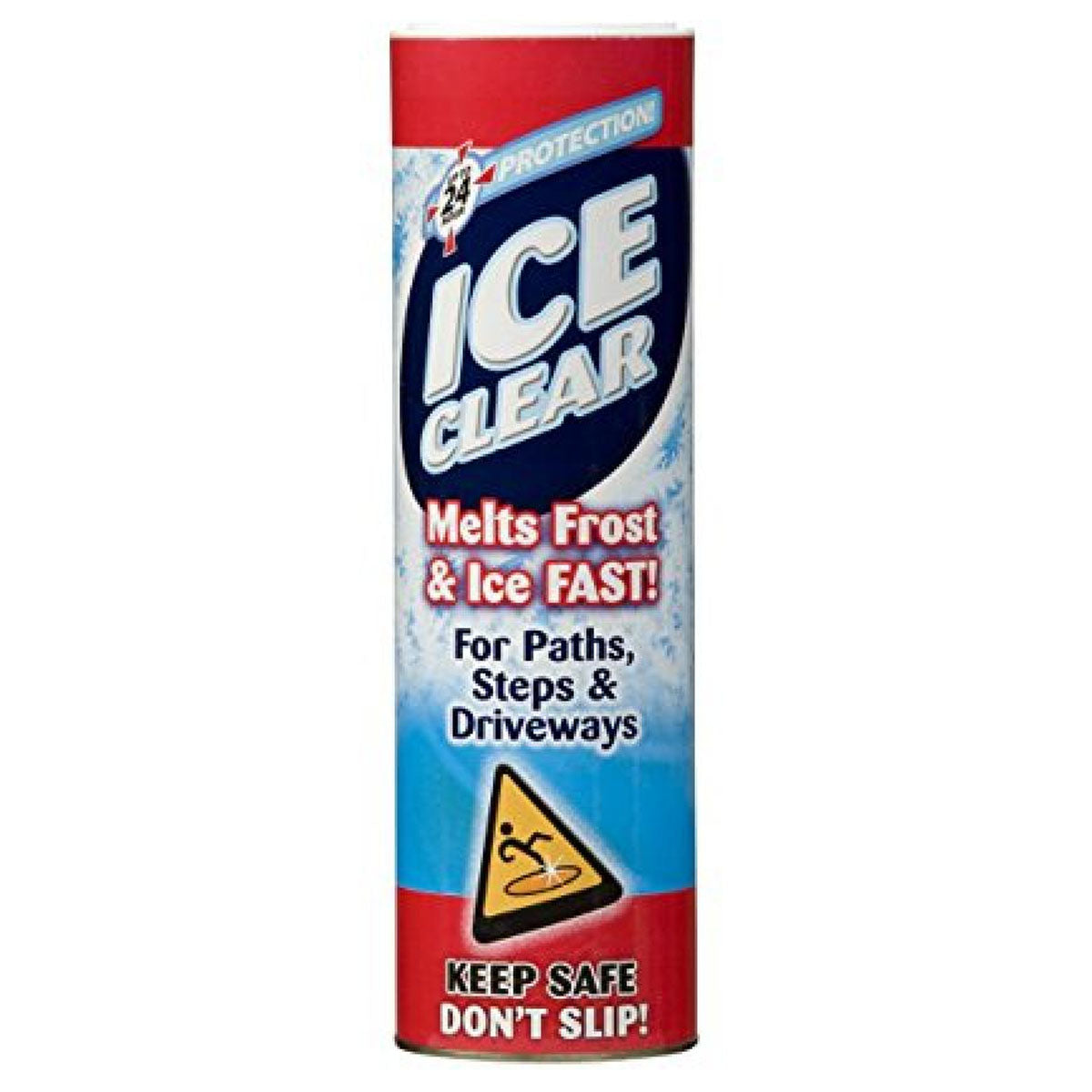 A can of Ice Clear - Floor Cleaner - 750g on a white background. A can of Ice Clear - Floor Cleaner - 750g on a white background.