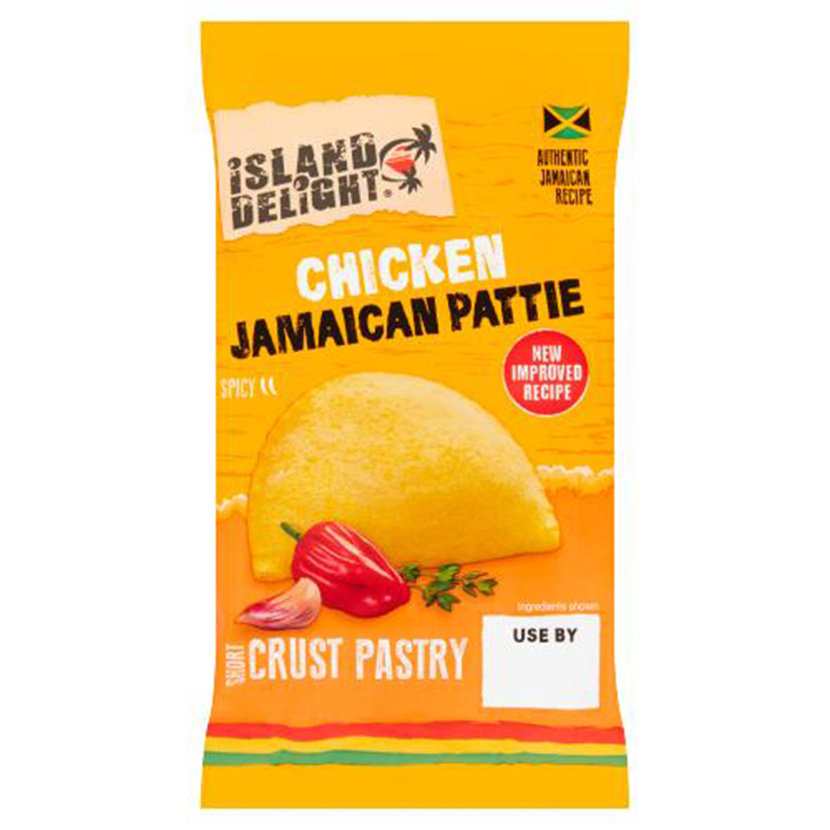 Island Delight - Chicken Jamaican Pattie Short Crust Pastry - 140g - Continental Food Store
