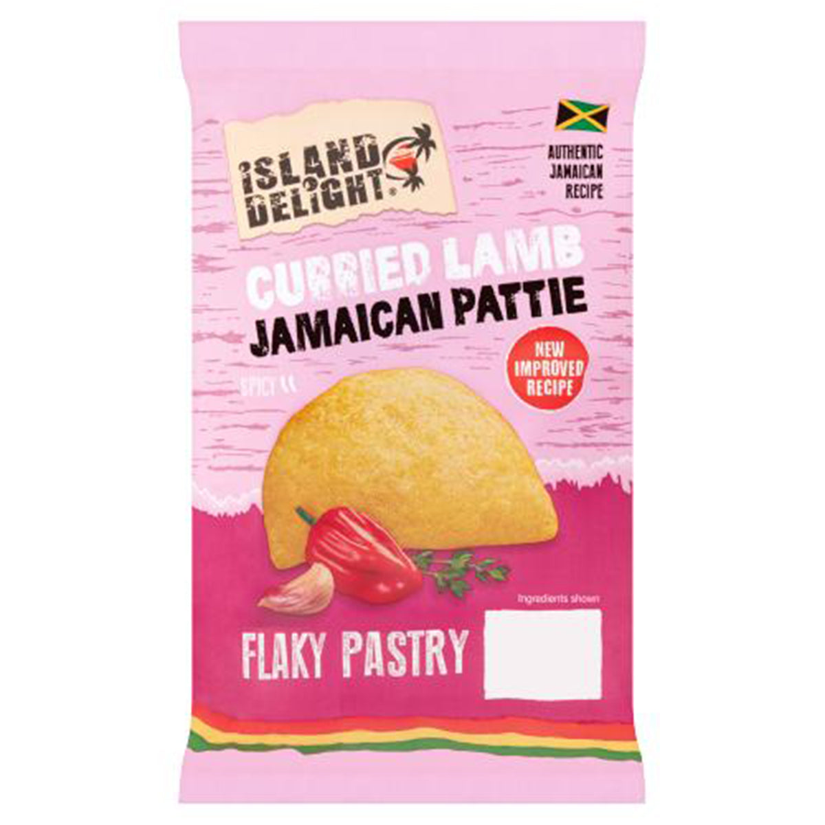 Island Delight - Curried Lamb Jamaican Pattie Flaky Pastry - 140g - Continental Food Store