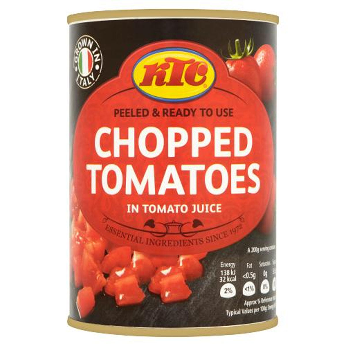 A can of KTC - Chopped Tomatoes in Tomato Sauce - 400g.
