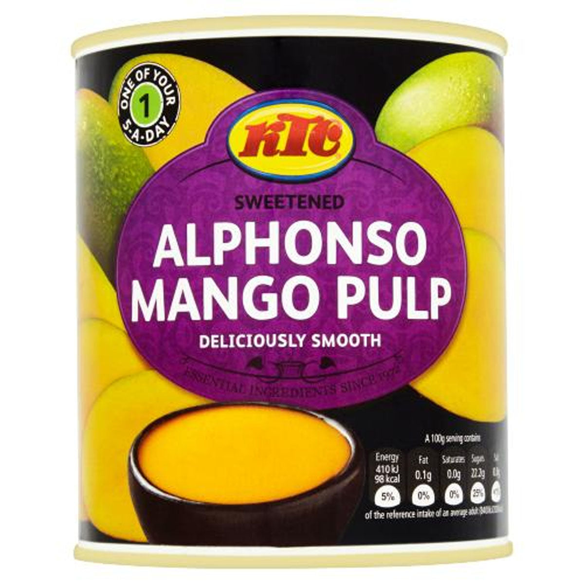 KTC - Sweetened Alphonso Mango Pulp - 850g - Continental Food Store KTC - Sweetened Alphonso Mango Pulp - 850g - Continental Food Store