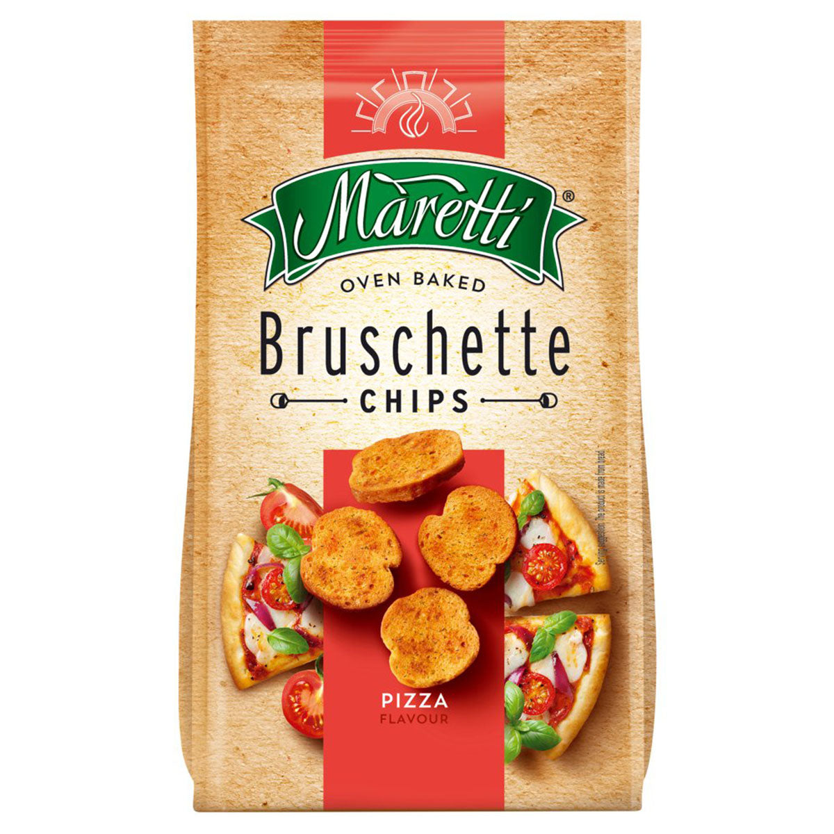 Maretti - Oven Baked Bruschette Chips Pizza Flavour - 70g - Continental Food Store