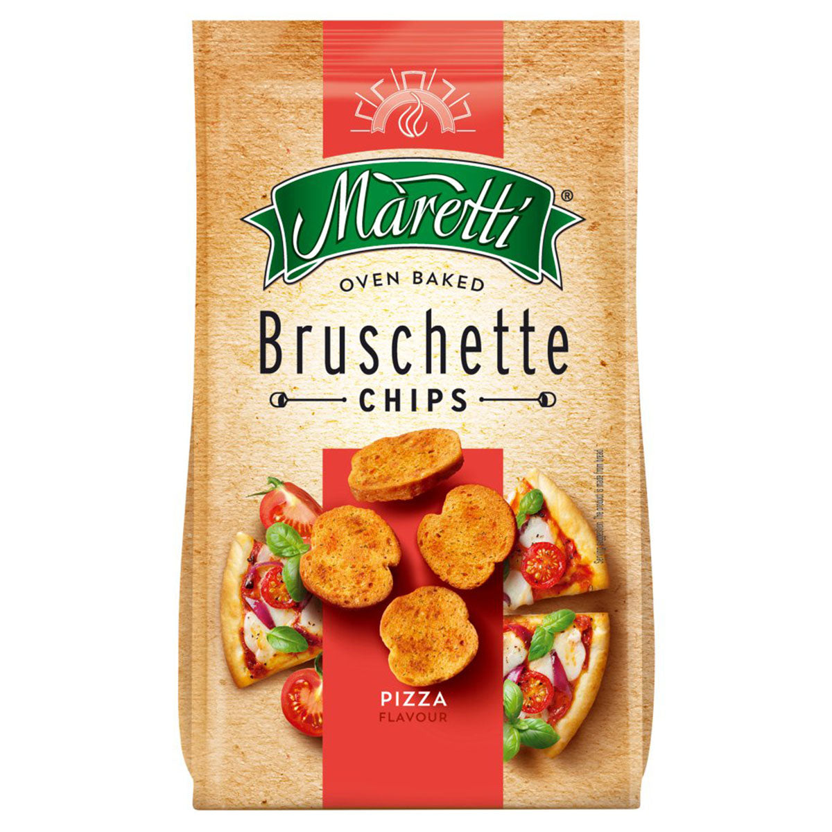 Maretti - Oven Baked Bruschette Chips Pizza Flavour - 70g - Continental Food Store Maretti - Oven Baked Bruschette Chips Pizza Flavour - 70g - Continental Food Store