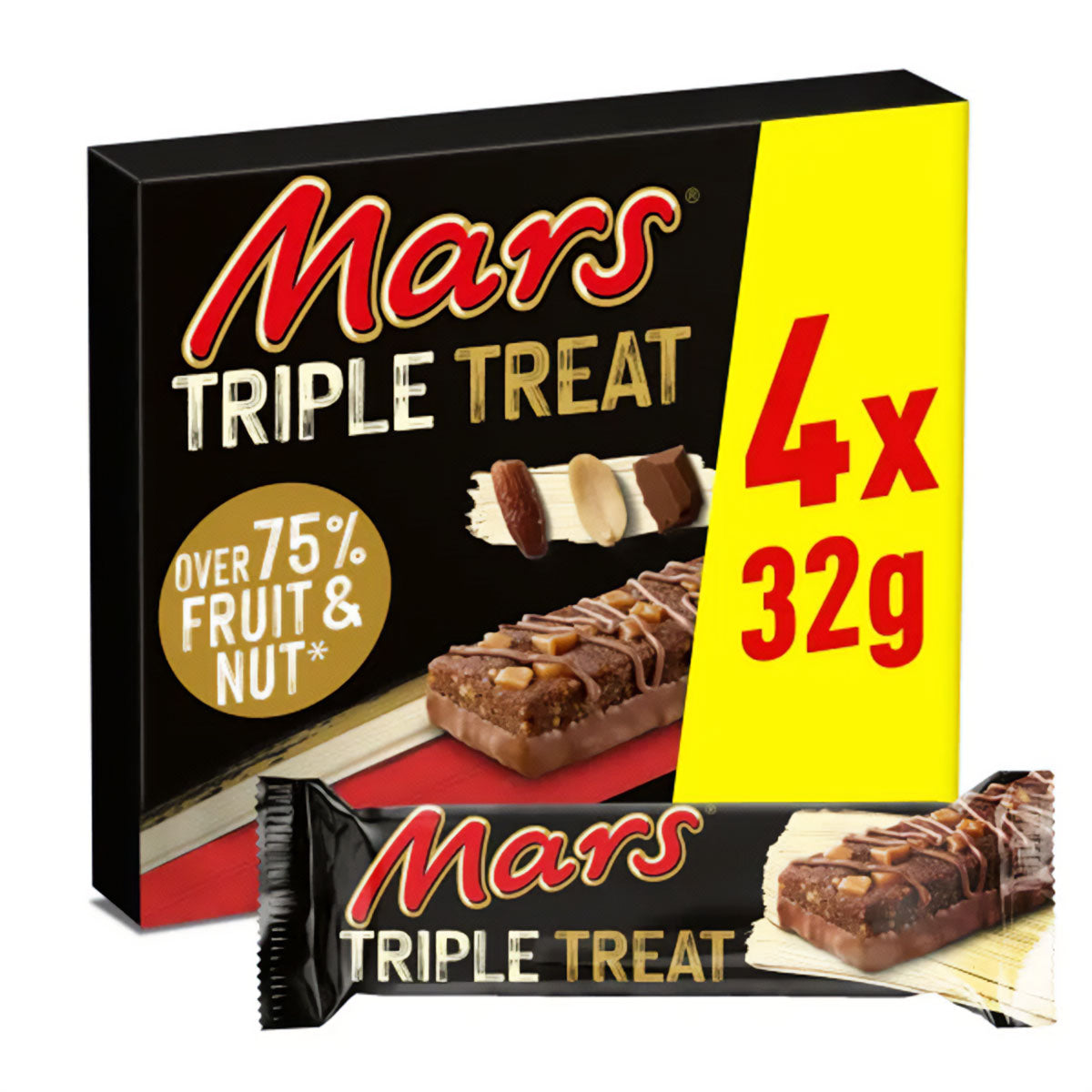 Mars - Triple Treat Fruit Nut & Chocolate Bar - 4 x 32g - Continental Food Store