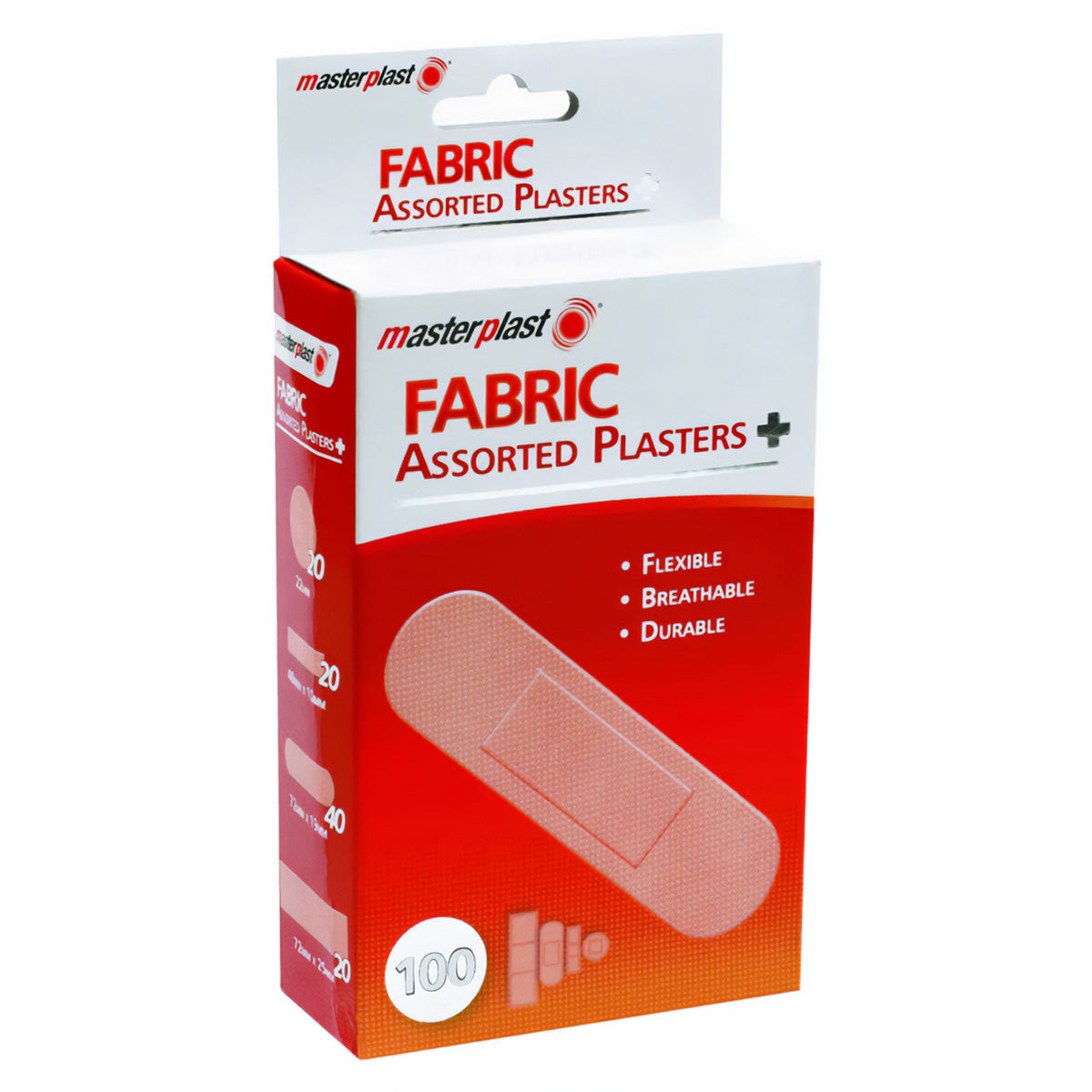 Masterplast - Fabric Assorted Plasters - 100 Pack - Continental Food Store