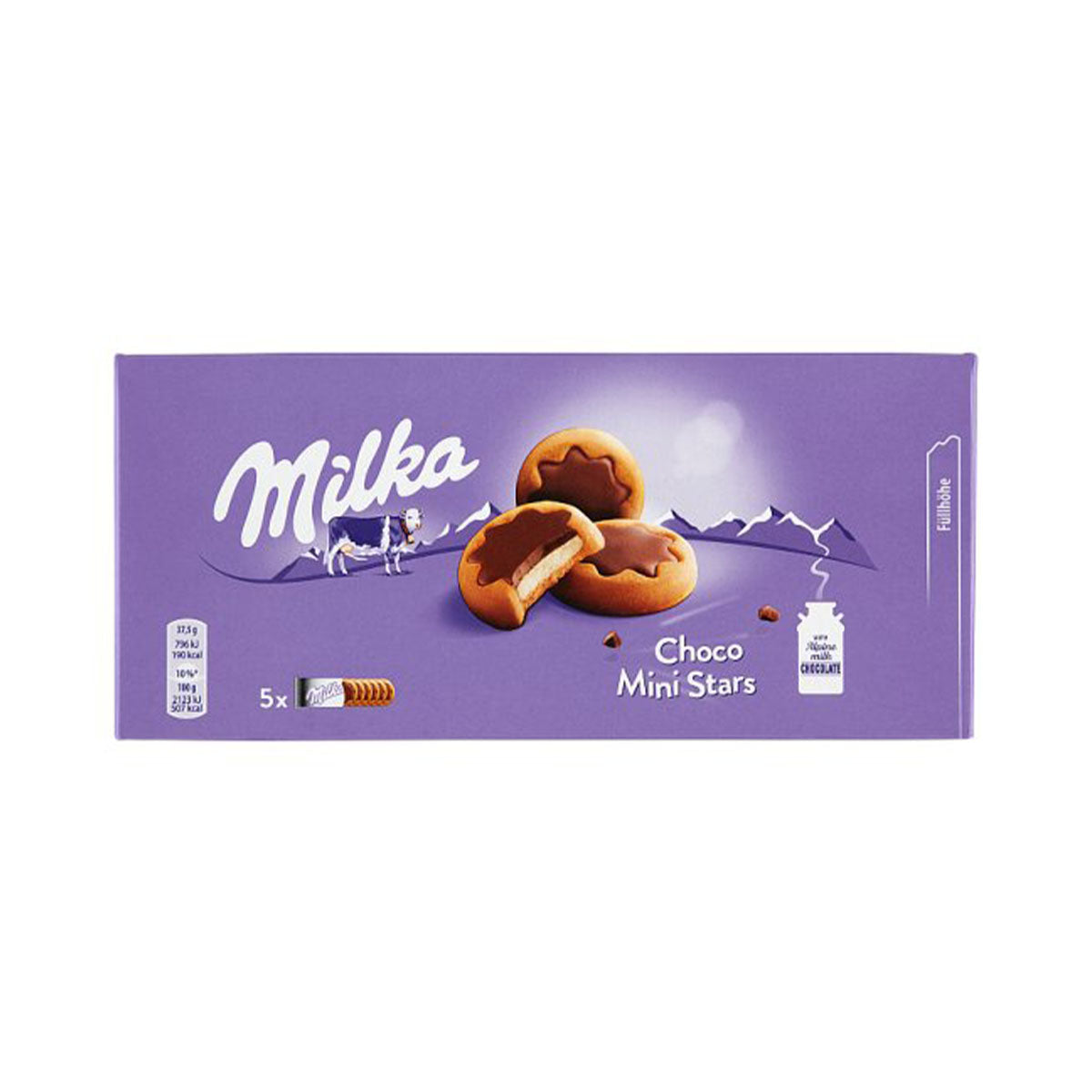 Milka - Choco Mini Stars Biscuits Filled with Milky Cream with Milk Chocolate - 150g - Continental Food Store