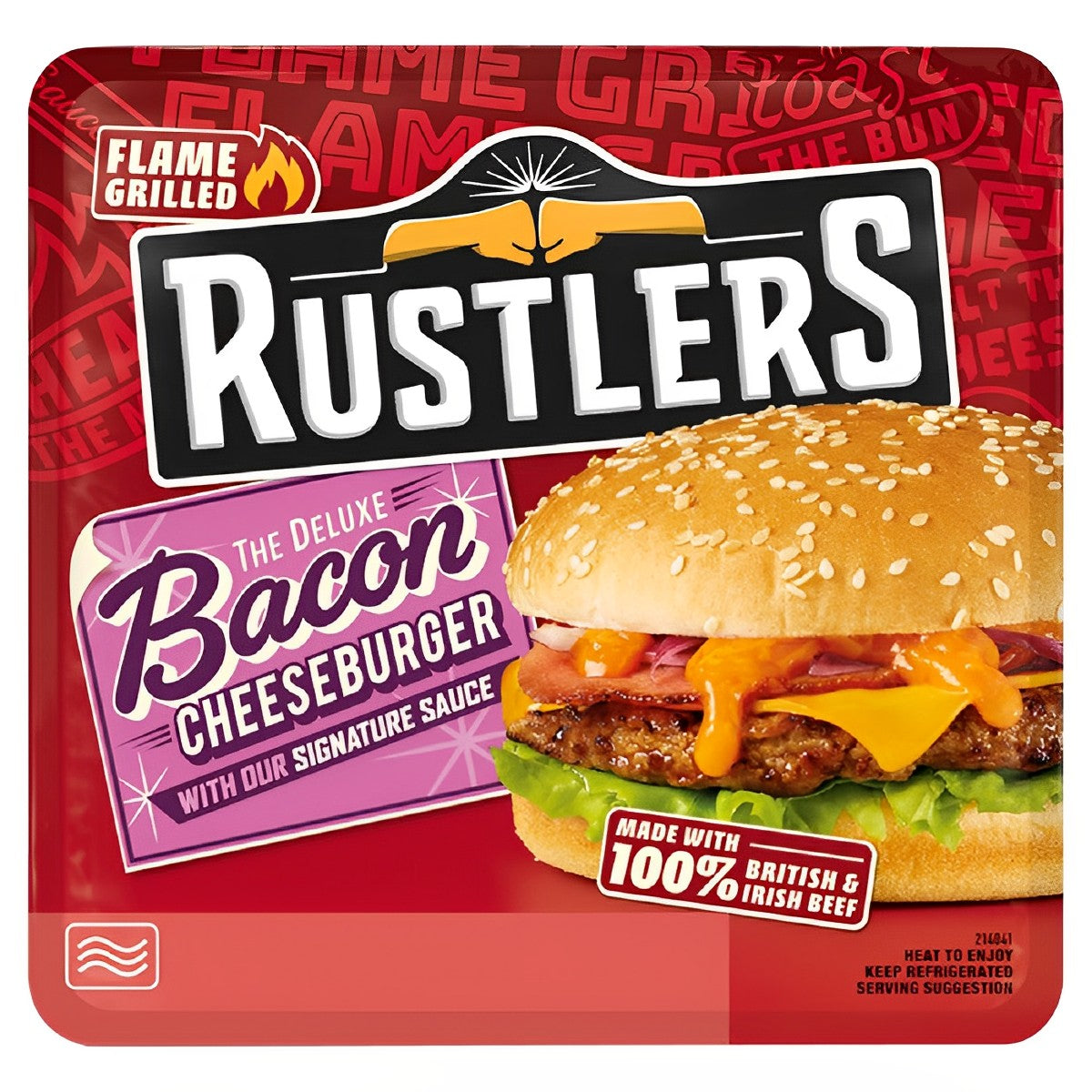 Rustlers - The Deluxe Bacon Cheeseburger - 191g - Continental Food Store