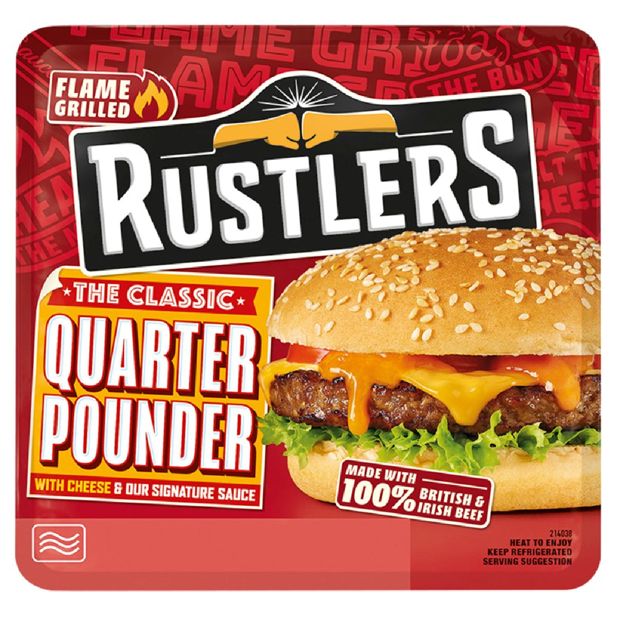 Rustlers - The Classic Quarter Pounder with Cheese & Our Signature Sauce - 190g - Continental Food Store