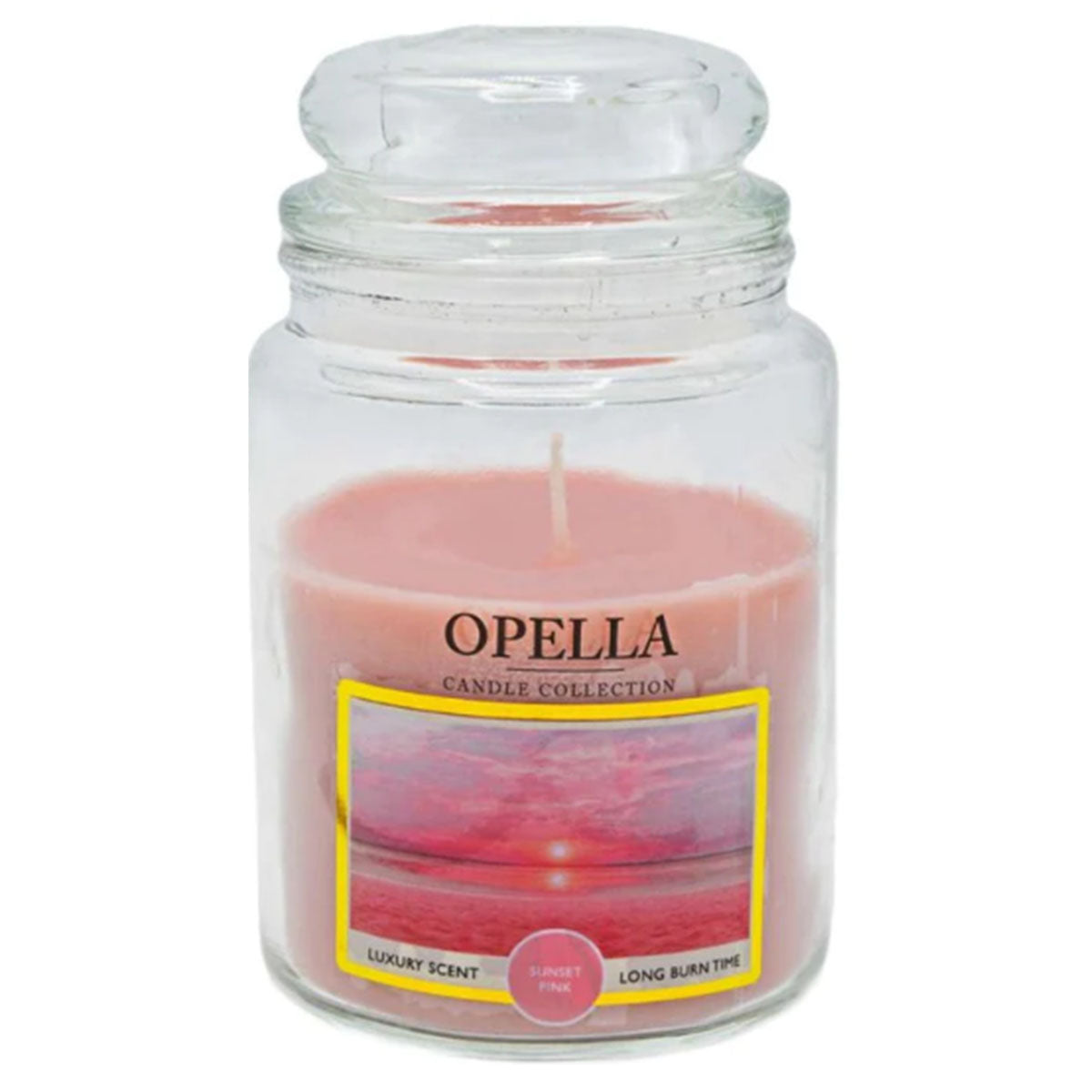 Opella - Sunset Pink Glass Scented Candle - Continental Food Store