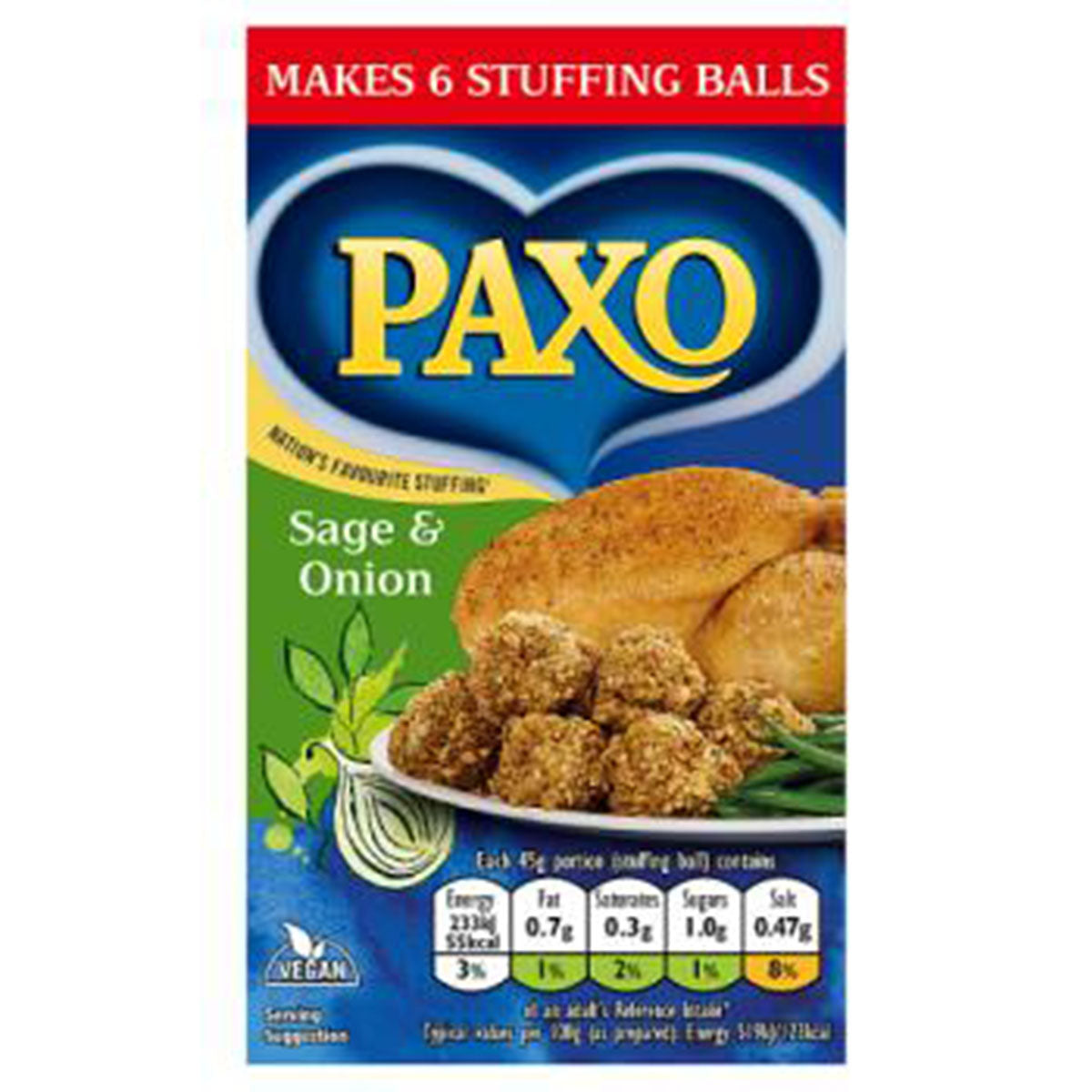Paxo - Sage & Onion Stuffing Mix - 85g - Continental Food Store