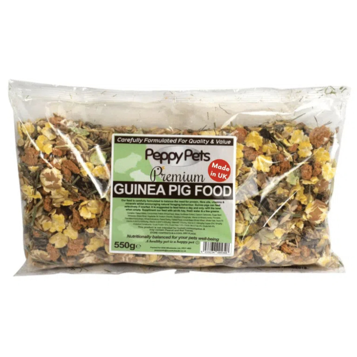 Peppy Pets - Guinea Pig Food - 550g - Continental Food Store