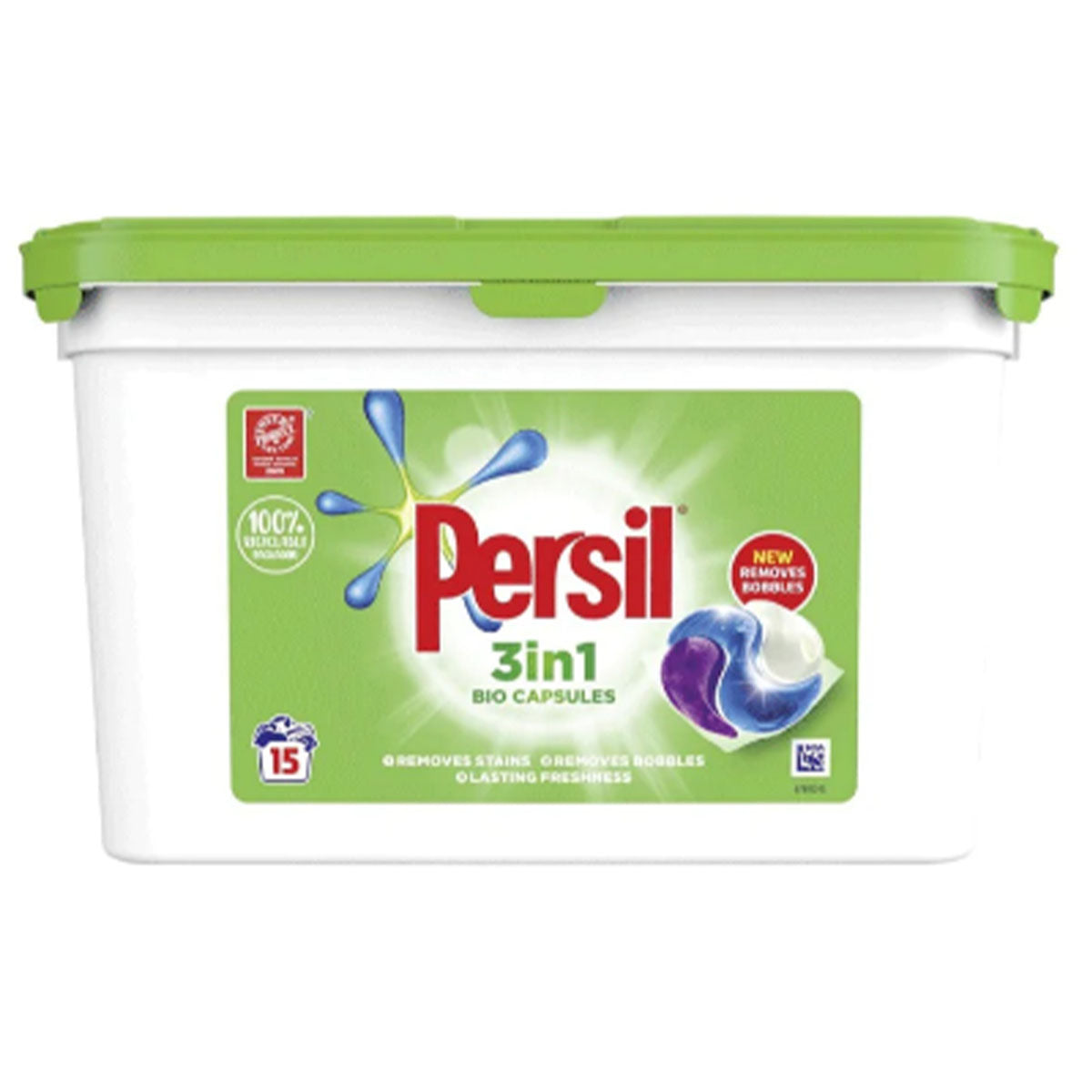 Persil Non-Bio Washing Detergent 40 Tablets, Pack of 3, 20 Wash, 1.2kg