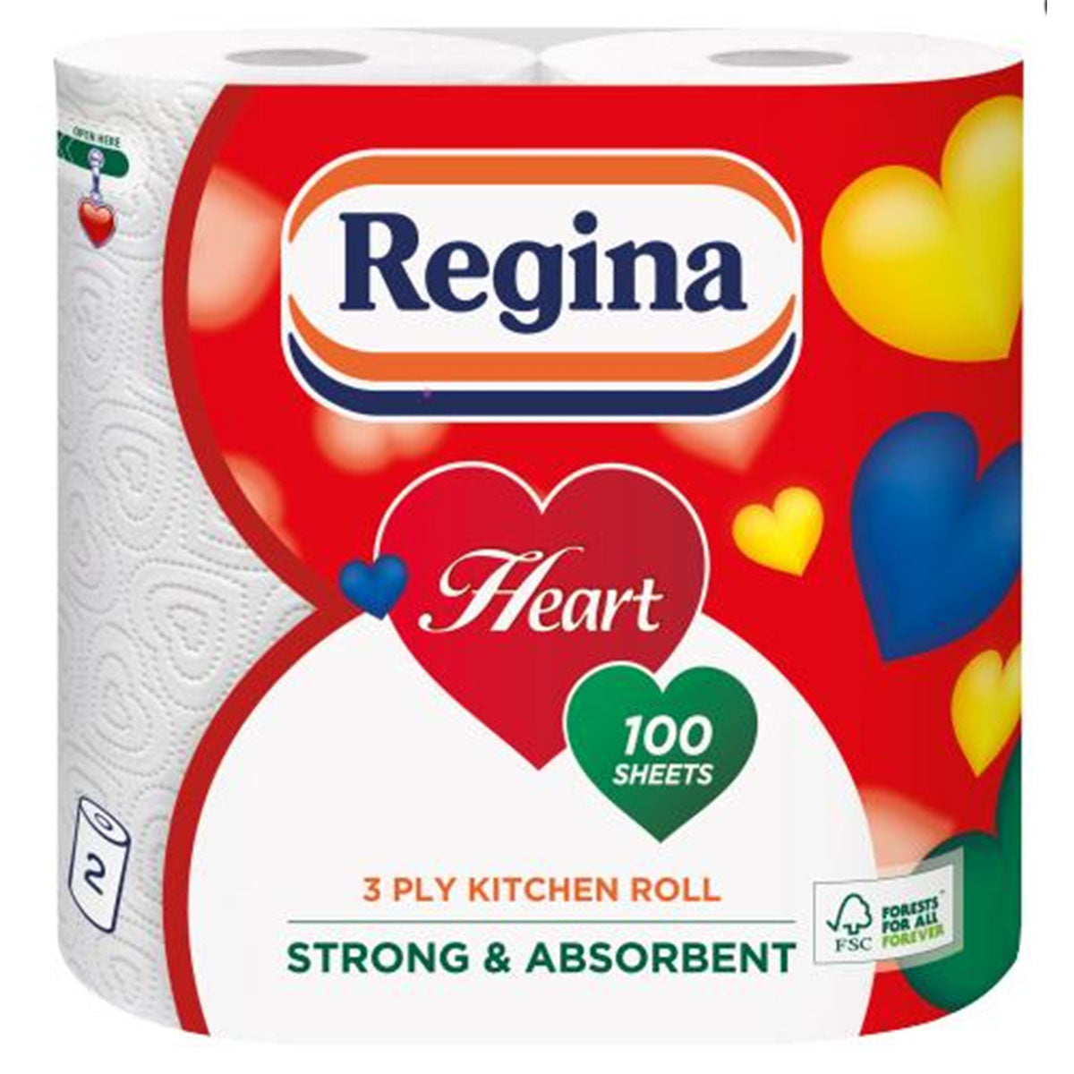 Regina - Heart Kitchen 2 roll - 100 Sheets - Continental Food Store