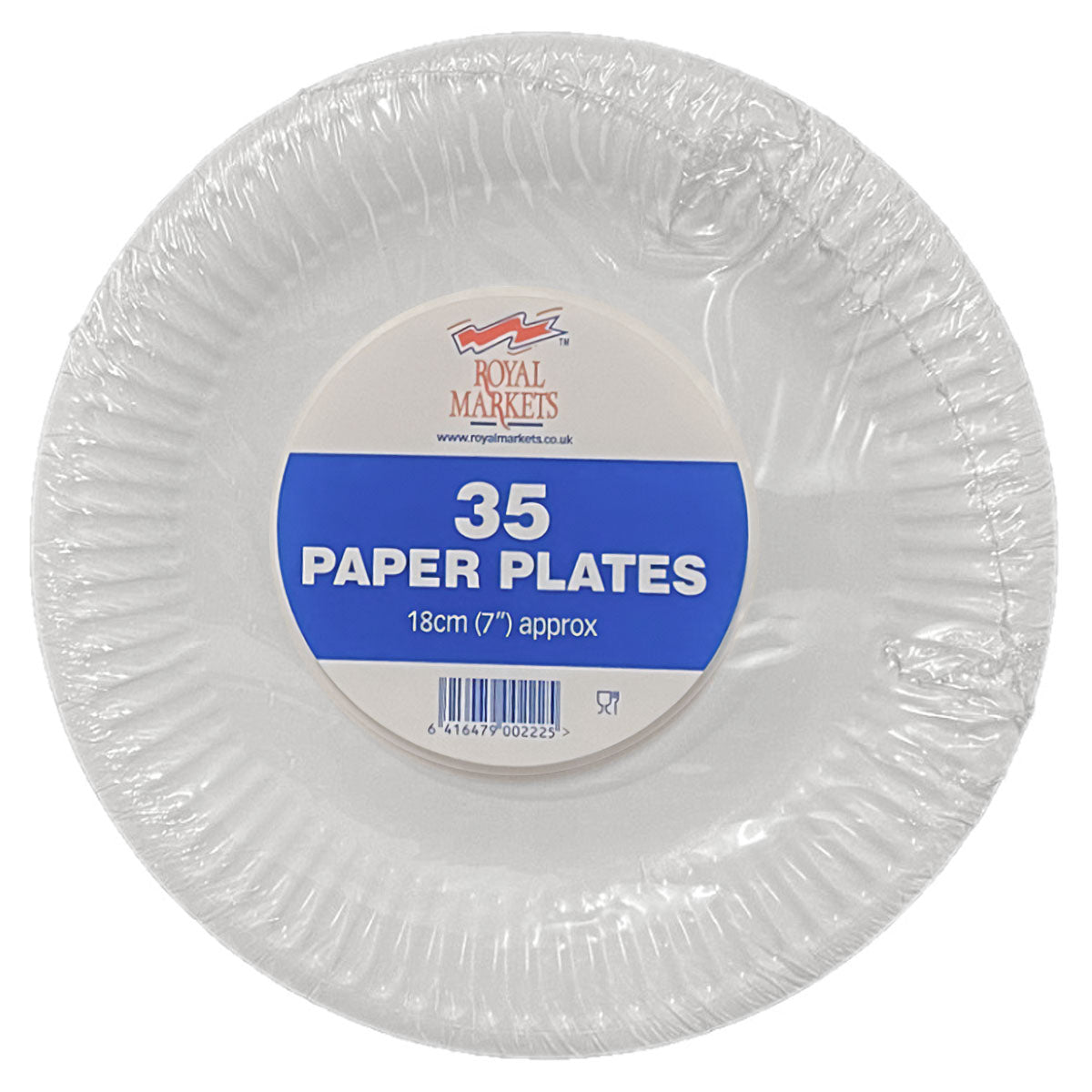 Royal Markets - 7" Disposable Paper Plates - 35 Pack - Continental Food Store